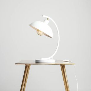 Biała lampka biurkowa ESPACE TABLE WHITE