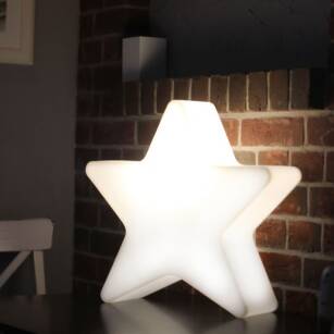 Lampa ogrodowa STAR biała gwiazda E27